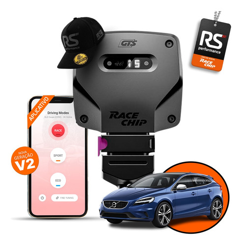 Chip De Potência Volvo V40 2.0 T5 2015 Racechip Gts V2 + App