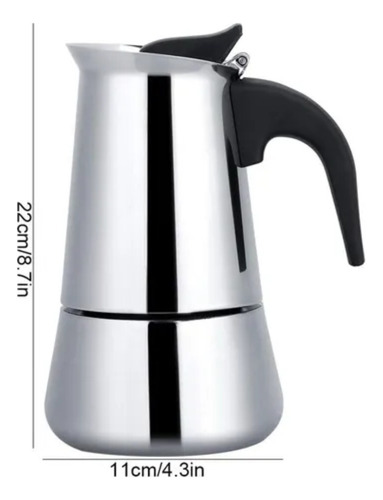 Cafetera Italiana Plateado