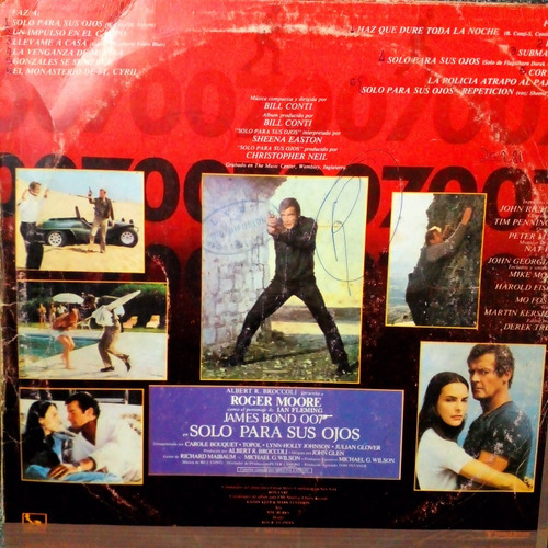 James Bond Solo Para Sus Ojos Disco De Vinilo Lp Ost Promo (Usado)