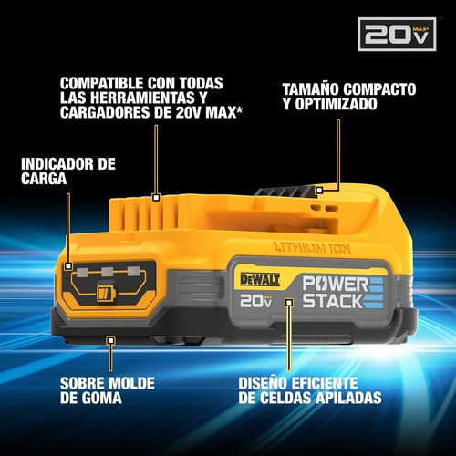 Batería Compacta 20v Max Powerstack Dewalt Dcbp034