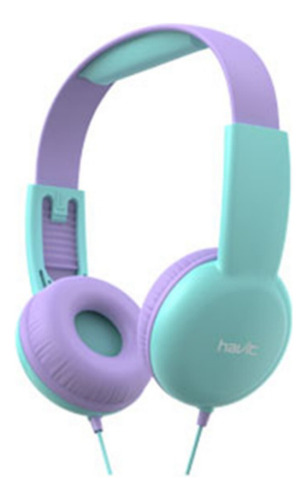 Auriculares Havit Para Niño Hv-h211d 3.5mm Verde-violeta