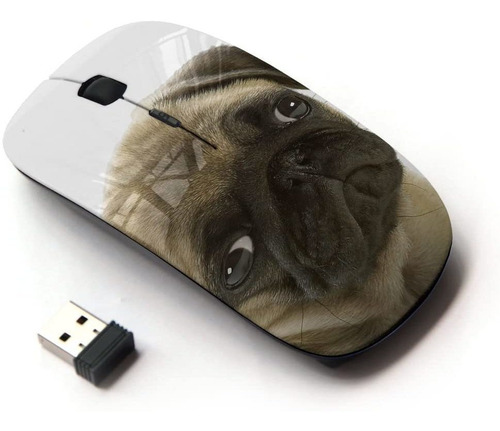 Mouse Koolmouse, Inalambrico Optico/estampe Perro Pug/usb