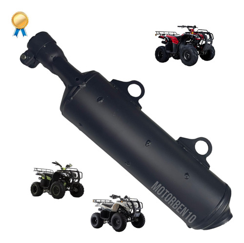 Escape Silenciador Negro Mate Cuatrimoto Italika Atv 150