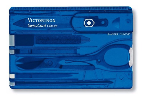 Swiss Card Victorinox - Azul Translúcido - 13 Funções