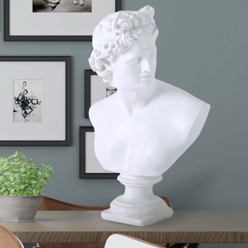 Estatua Moderna De, Figura Griega De Cabeza De # 20x15x32cm
