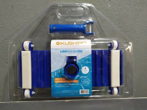 Imagen 5 de 10 de Limpiafondo Barrefondo Plastico 8 Ruedas Ancho 34cm Pileta