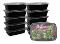 Comprar Contenedores para Alimentos Reutilizables 1 Litro (21 Pz), Rectangular con Tapa, para Microondas, Congelador y Lavavajillas, Fáciles de Limpiar, Apilables, Ecológicos, Ideal para Restaurante