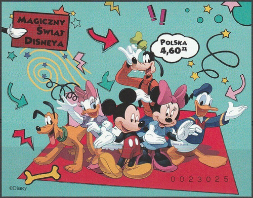 2013 Disney- Mickey Y Sus Amigos- Polonia (bloque) Mint