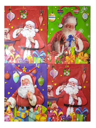 Pack 30 Bolsas Navidad Pequeñas 18*24*8.5 Cm (docena).