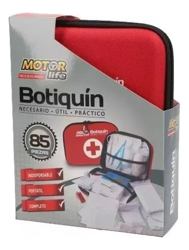 Kit De Primeros Auxilios 85 Piezas Motorlife Botiquin Auto