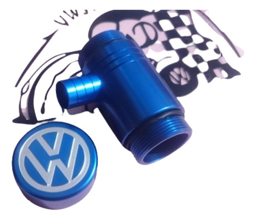 Boca Relleno Toma Aceite Azul Vocho Combi Aluminio Logo Vw