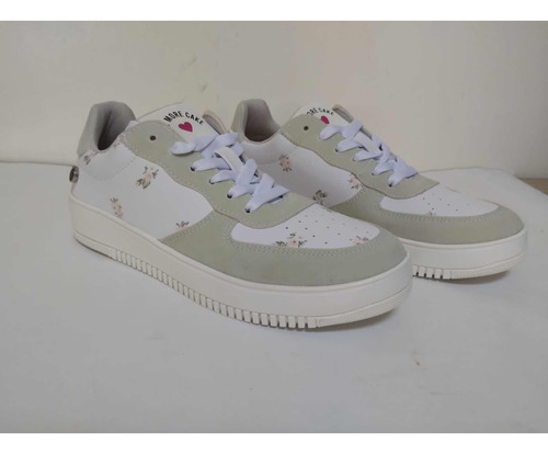 Tenis Blanco/beige Loly In The Sky Dama Talla 25.5mx Midge