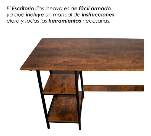Escritorio De Computadora Con Repisas Minimalista