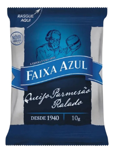 Queijo Parmesão Ralado Sachê 10g 100 Unidades | Faixa Azul