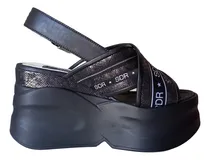 Comprar Sandalia Plataforma Mujer Saverio Di Ricci Negra Jena.