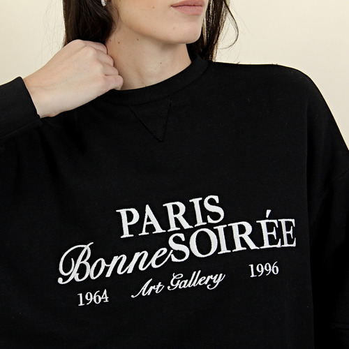 Buzo Oversize Con Bordado Paris