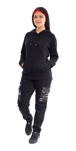 Spitfire- Pantalon Jogger Fleece Mujer  Negro(s22w7e-0122)