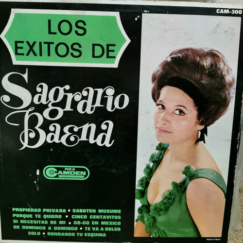 Disco Lp Sagrario Baena- Los Exitos