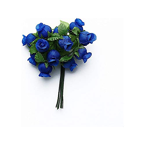 Balsa Circle 144 Royal Blue Craft Rose Buds  Mini Flor Para