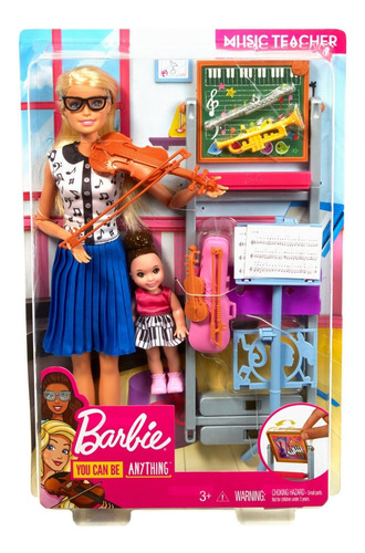 Boneca Barbie Quero Ser Professora De Musica Mattel Dhb63