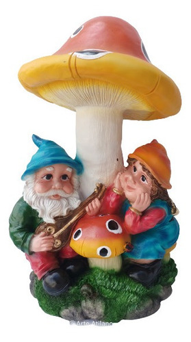 Pareja De Enanos, Duendes, Gnomos, Decoración De Jardín 