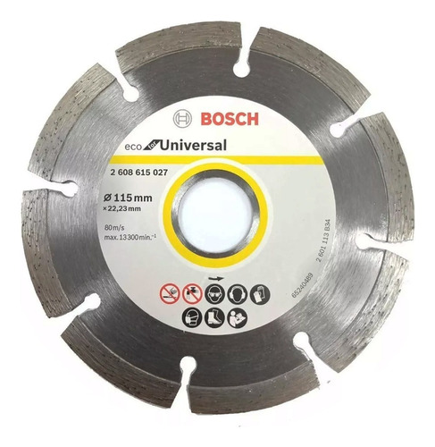 Disco Diamante Corte Uso Universal 4 1/2´´ Bosch Color Acero