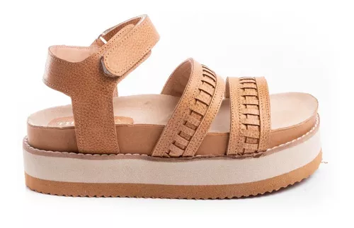 Sandalias Bajas Mujer Cuero Comodas