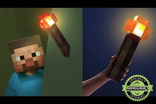 Lámpara Led Minecraft Redstone, 32 Cm, Recargable Por Usb