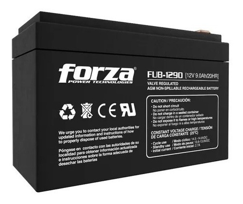 Bateria Para Ups Forza Fub-1290 12v- Lich
