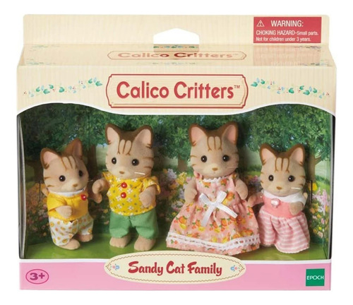 Calico Critters Sandy Cat Family Sylvanian Ternurines