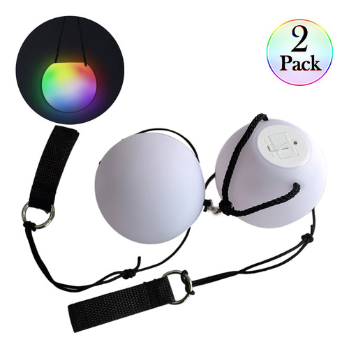 M Bolas Led Poi Balls, 2 Unidades, 9 Modos, 7 Colores