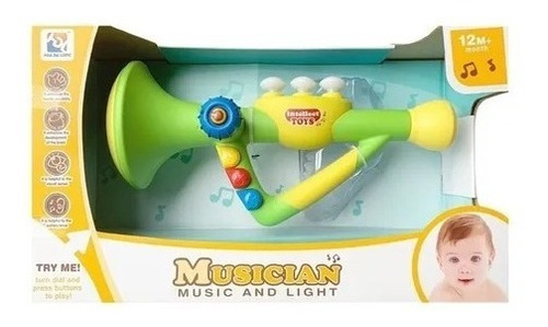 Trompeta Musical Infantil Con Luz Y Sonido