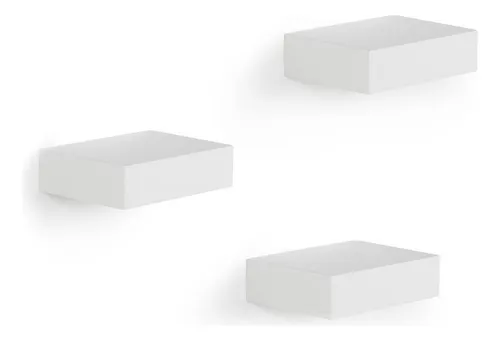Juego De 3 Estantes Exhibidores De Umbra Color Blanco