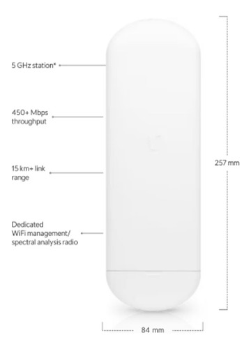 Access Point Ubiquiti Airmax 450mbps 5ghz 16dbi 2px Rj45 Gbe