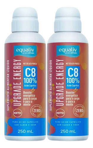 Kit 2x Upgrade Energy Equaliv Althaia 250ml Mct Tcm 100% C8