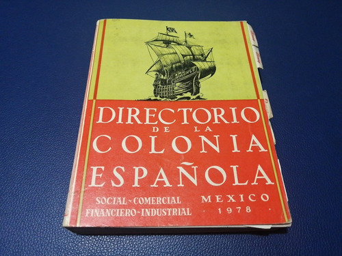 Directorio De La Colonia Española México 1978 Publicidad 