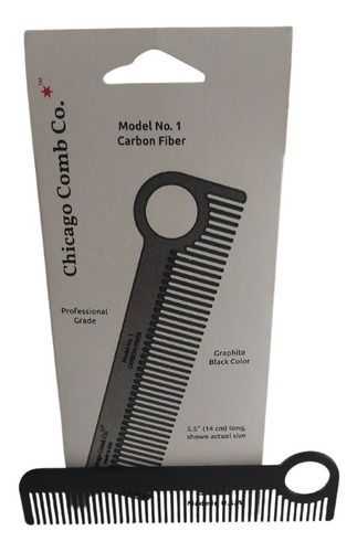 Peine Barbería, Fibra De Carbono, Chicago Comb Co, 14cm.