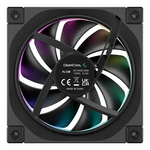 Kit 3 Fans Deepcool Fl12r Argb 120mm Reverse Blade Preto
