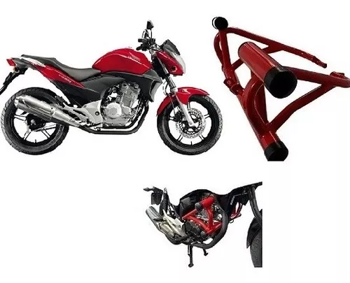 Protetor Motor Carenagem Stunt Race Nxr160 Bros 160 Vermelho