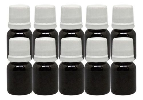 100un Frasco Pet 10ml Escuro Vazio R18 Plástico Com Tampa