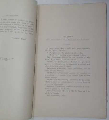 2 Revista Nacional Dicc. Argentinismos Benigno Martinez 1887 (Usado)