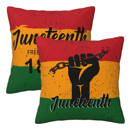 Juneteth 1865 - Juego De 2 Fundas De Almohada Decorativas De