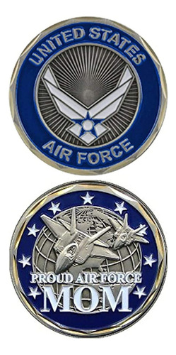 Moneda De Desafío  Proud Air Force Mom  De La Fuerza Aérea