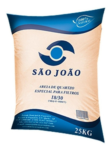 Imagem 1 de 6 de Areia Para Filtro De Piscina 25 Kg - São João