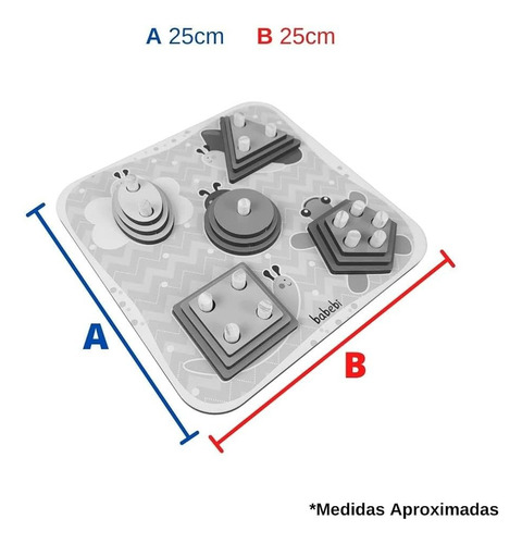 Brinquedo Educativo Torre De Encaixe Cores E Formas - Babebi