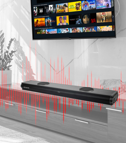 Home Theater Aiwa Barra de sonido AWSBH22 negro 220V