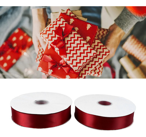 2 Rollo Liston Satinado Para Decoración Ancho 4cm 91 Metros