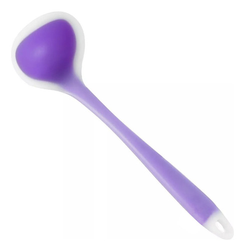 Cucharon Sopero Silicon Utensilio Antiadherente Cocina 9788 Color Morado