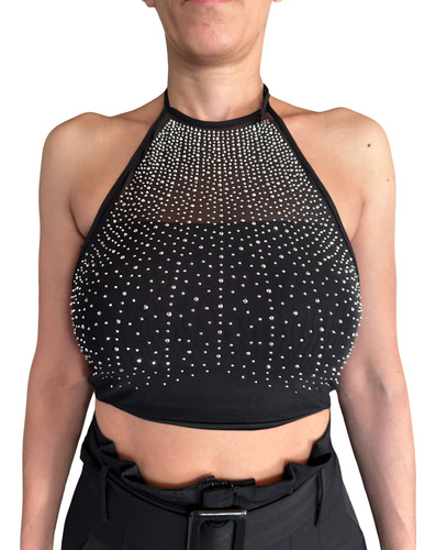 Top Oli De Lycra Con Strass Tul, Con Taza Soft Ideal Fiesta 