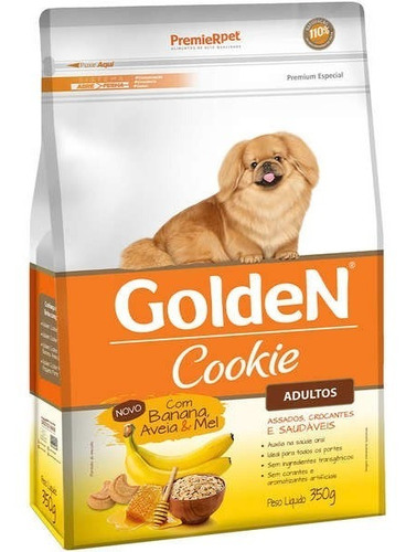 Petisco Golden Cookie Cães Adultos Banana, Avei, Mel 350g